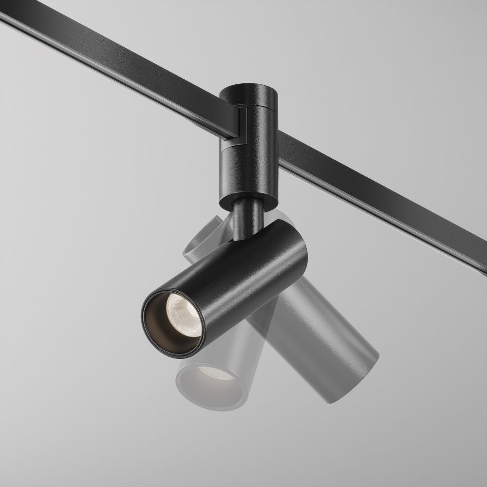Трековый светильник  TR144-1-12W3K-W-B *5,5*-20,3 см, *LED*12W, 3000K, Maytoni technical FLARITY TR144-1-12W3K-W-B, Черный