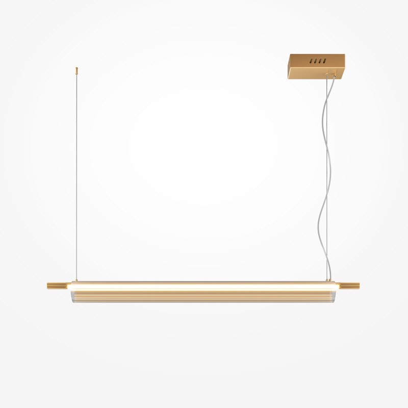 Линейный светильник 7*7*130 см, LED, 3000К, Maytoni Loom MOD258PL-L20BS3K латунный