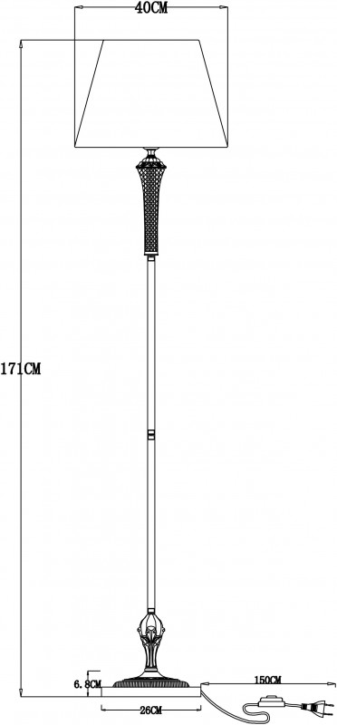 Торшер Arte Lamp Gracie A7301PN-1PB, полированная медь