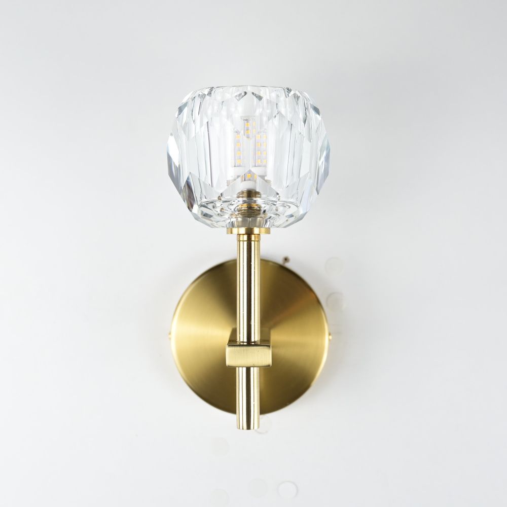 Бра Boule de Cristal Single Sconce Brass 22*11*22 см, 1*G9*40W, ImperiumLoft 44.234, Латунь
