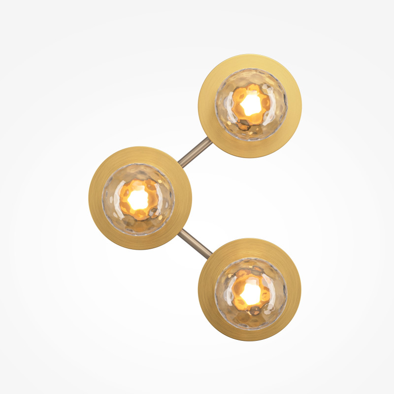 Бра 24,5*11,5*33 см, LED, 3000К, Maytoni Ambre MOD331WL-L6BS3K латунный