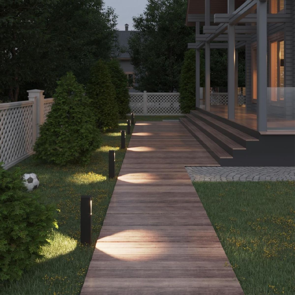 Ландшафтный светильник 60 см, 14W, 3000K, Odeon Light Nature Gala 6658/14GL3, черный