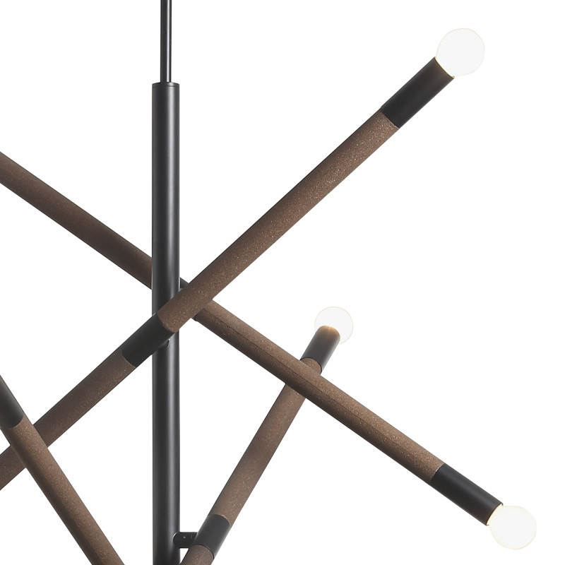 Светильник подвесной CORK 8*E14 ST LUCE SL6226.403.08 черный, коричневый