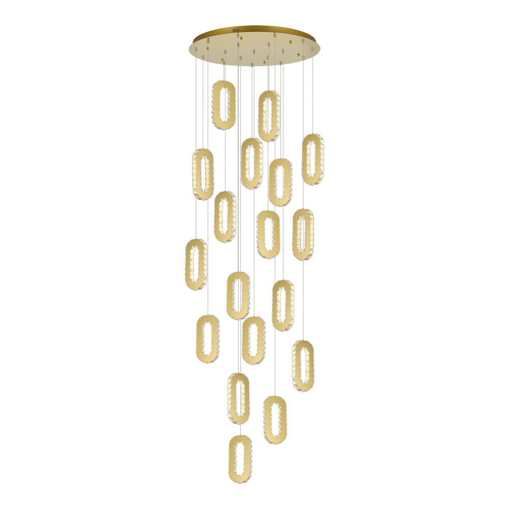 Светильник подвесной 18*LED*9W, St Luce Allungo SL6506.203.18, золотистый