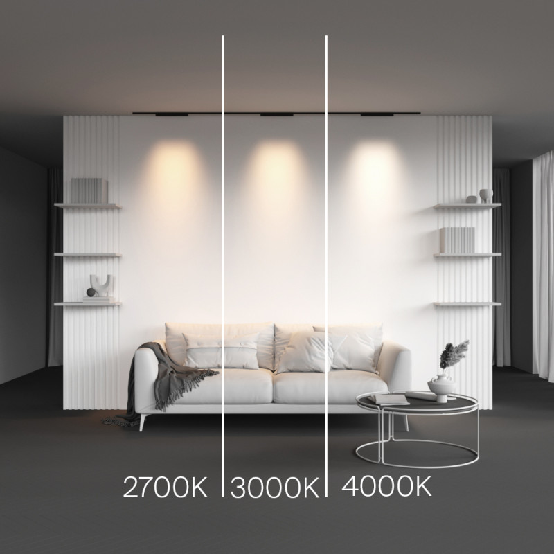Трековый магнитный светильник 34 см, 15W, 3000K, Maytoni Points TR193-1-15W3K-M-B, черный