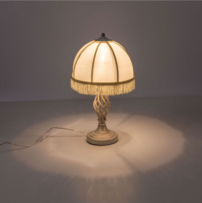 Настольная лампа с абажуром Citilux Базель CL407801, белый с золотом
