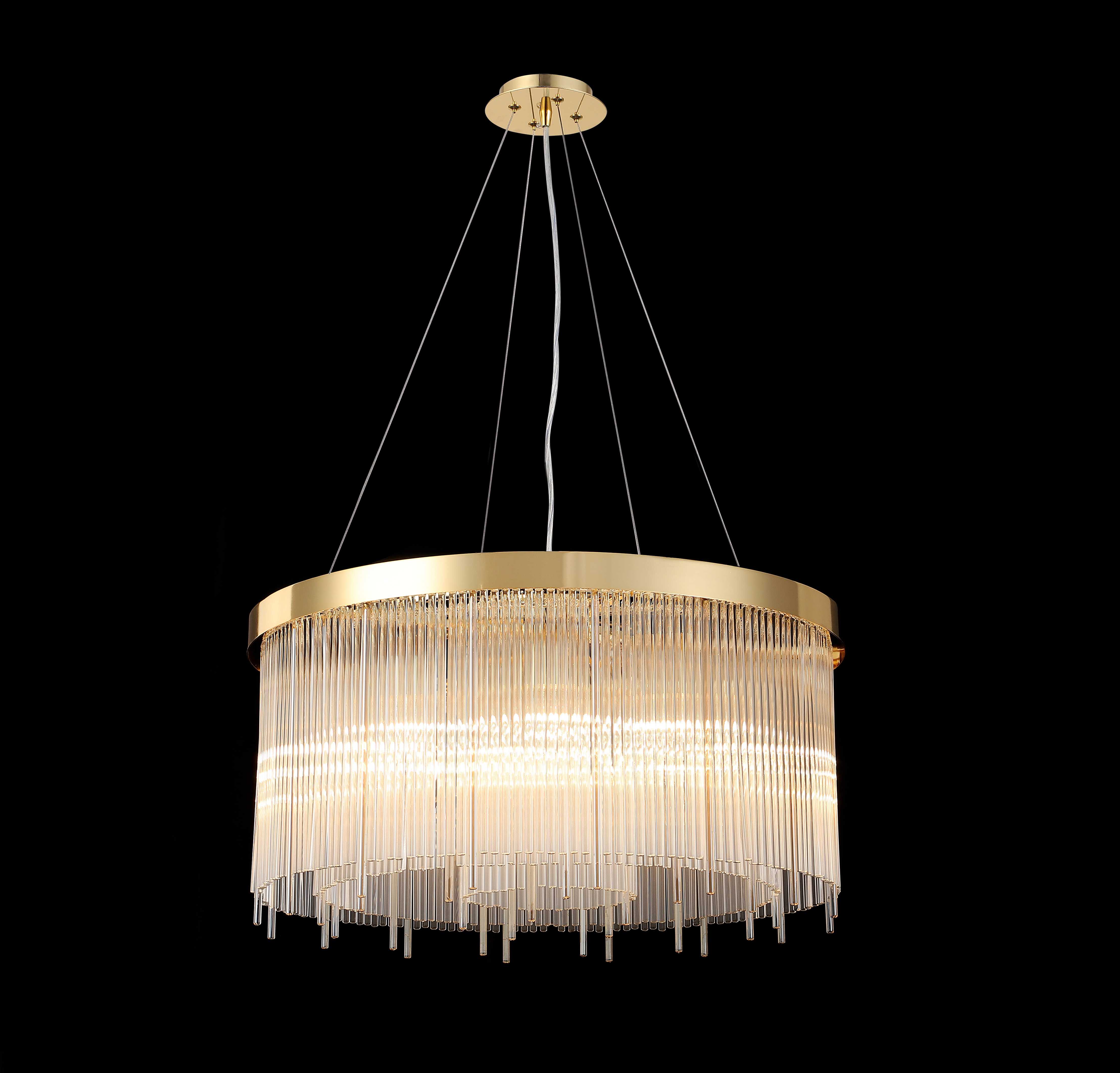 Люстра 600*300, 9*E14, 40W NewRgy Cristallo F15-D600 H-GOLD, H-GOLD