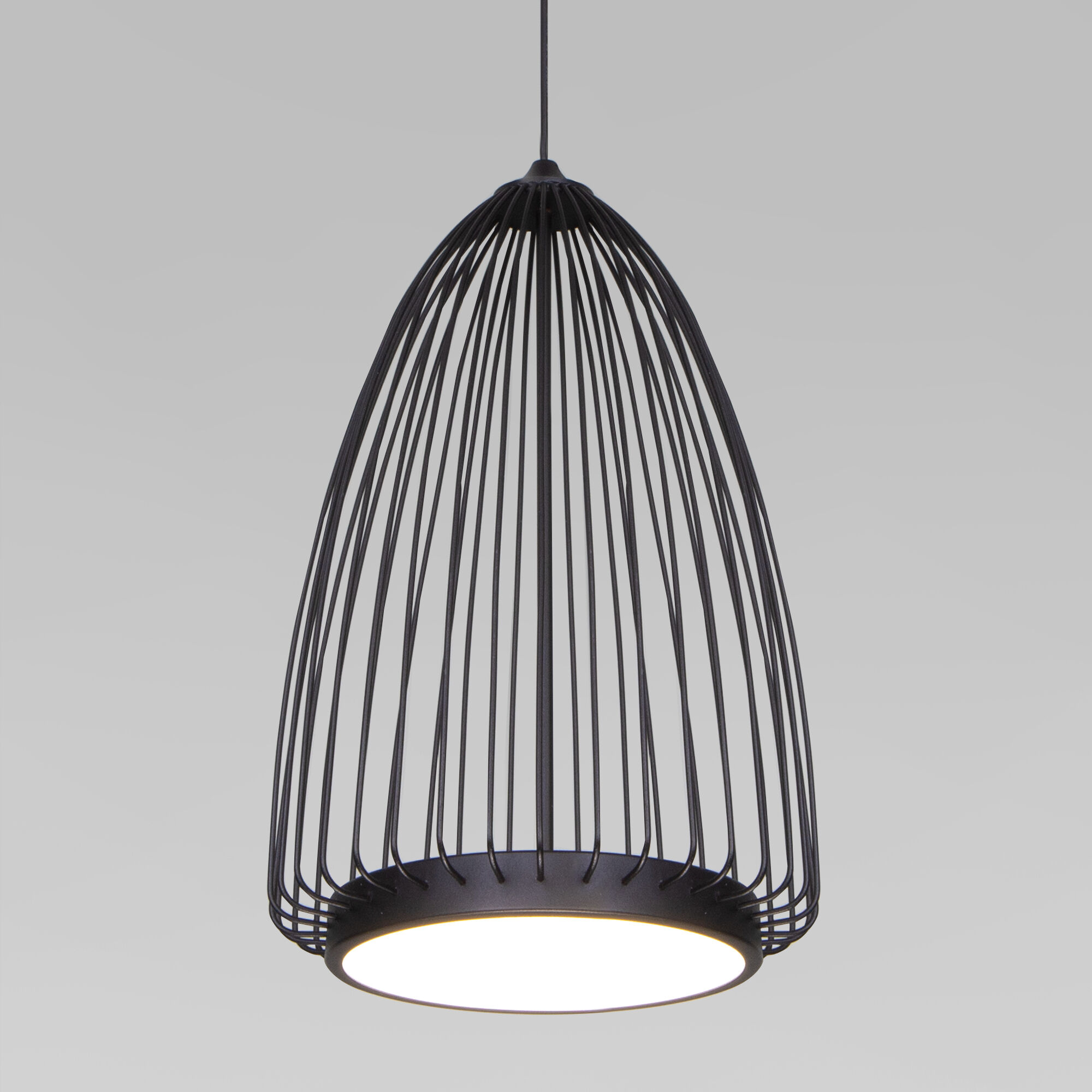 Подвесной светильник 22*22*50-150 см, LED*18W, 4000K, Eurosvet Comodita 40009/1 LED, черный, a069294