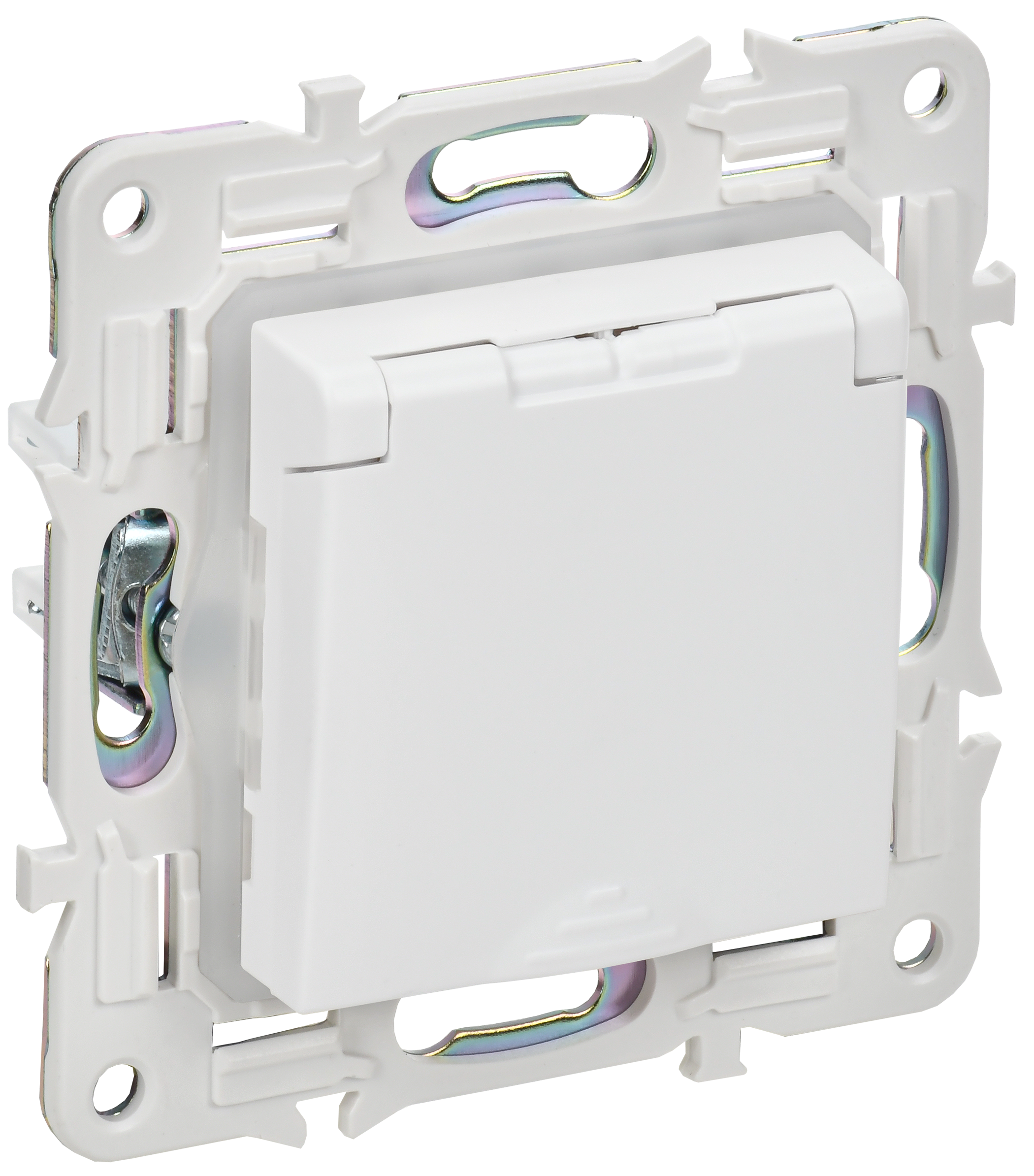 SKANDY Розетка з/к/ш кр. 16А IP44 SK-R11W арк. бел. IEK, SK-R16-16-44-K01