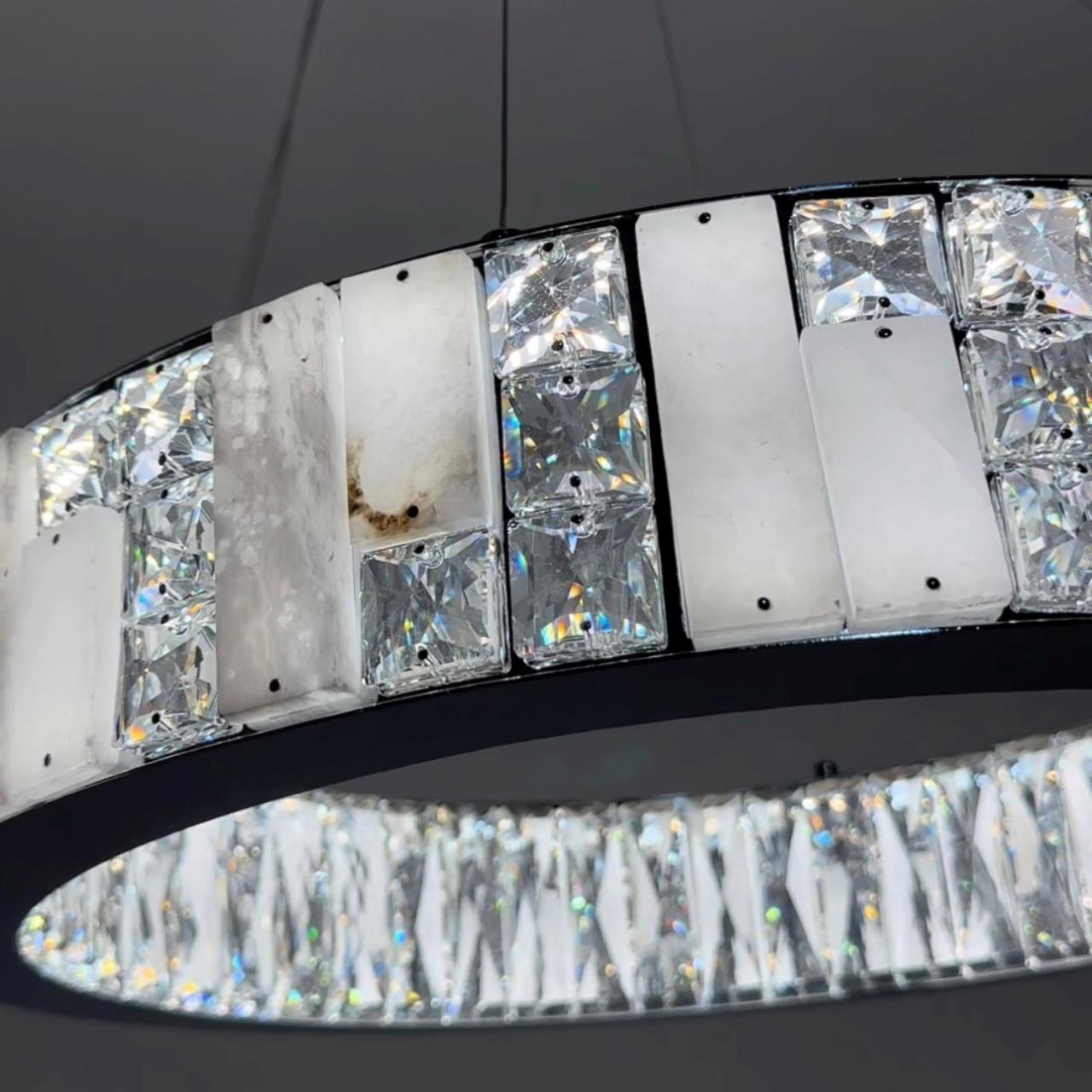 Подвесная люстра 60x50см, LED, 30Вт, 3000 / 6000K, Modelux ML.6985.600P CR Хром