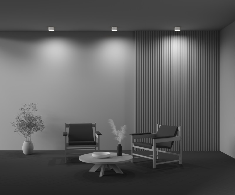 Накладной светильник 12*12*6 см,  LED, 12W, 3000К, Maytoni Technical Zon C032CL-12W2.7K-RD-W белый
