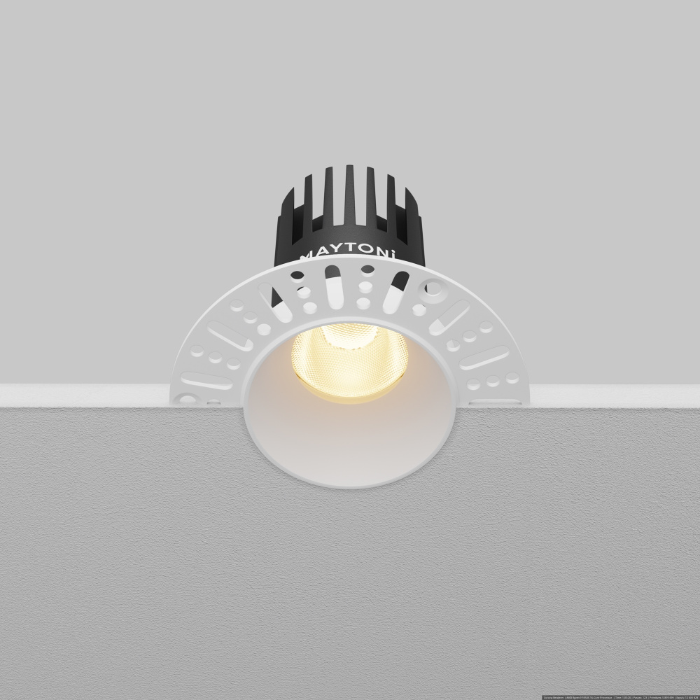 Встраиваемый светильник  DL119-10W-2.7K-TRS-W **-8,2 см, *LED*10W, K, Maytoni technical Dip DL119-10W-2.7K-TRS-W, Белый