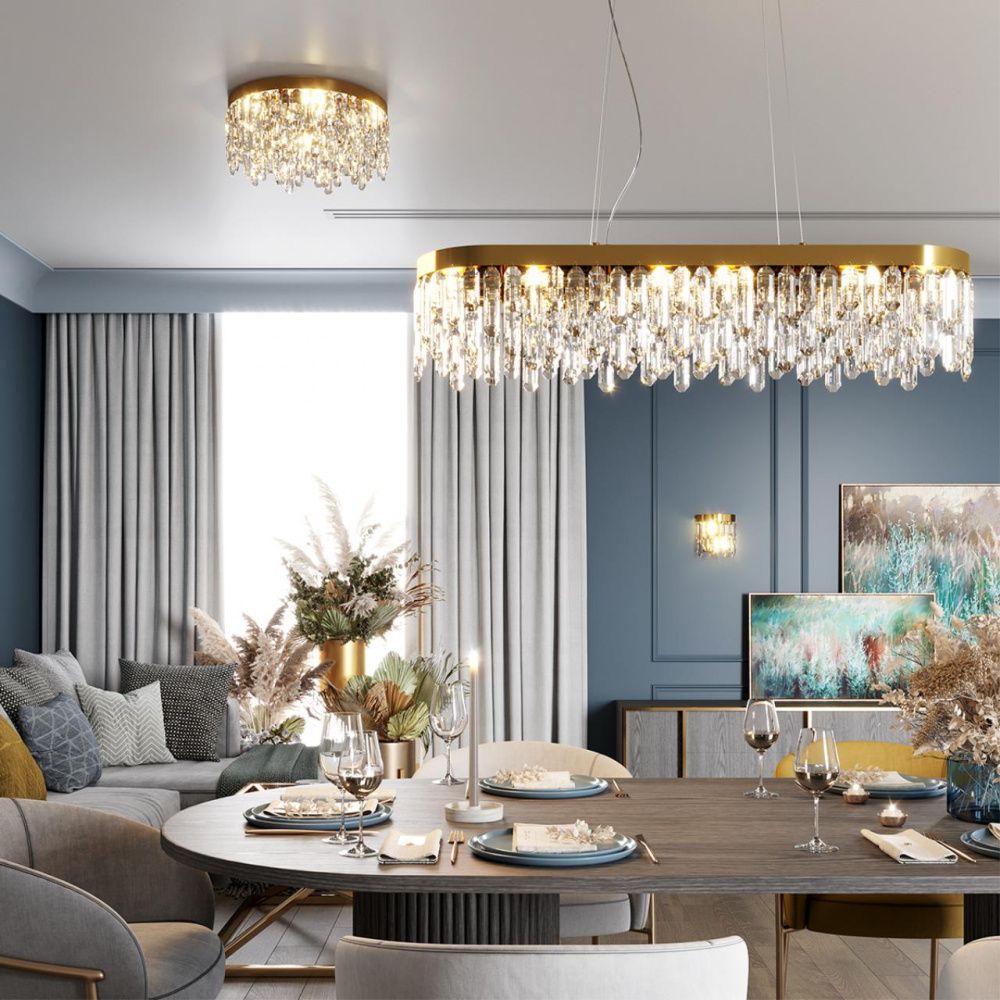 Подвесной светильник 100*28 см Odeon Light Dakisa 4986/12 Золото