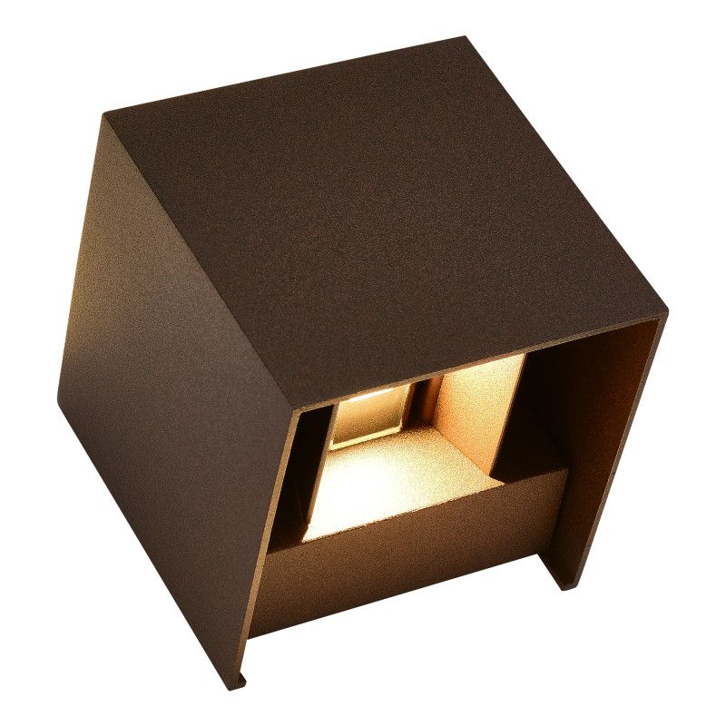 Светильник настенный 10*10*10 см, *LED*10W, 3000K, ST-Luce BRIK SL9513.601.01, коричневый