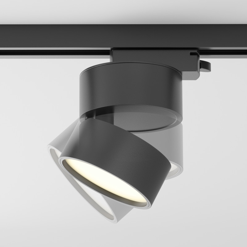 Трековый светильник 9 см, 12W, 3000K, Maytoni ONDA TR007-1-12W3K-B-1, черный