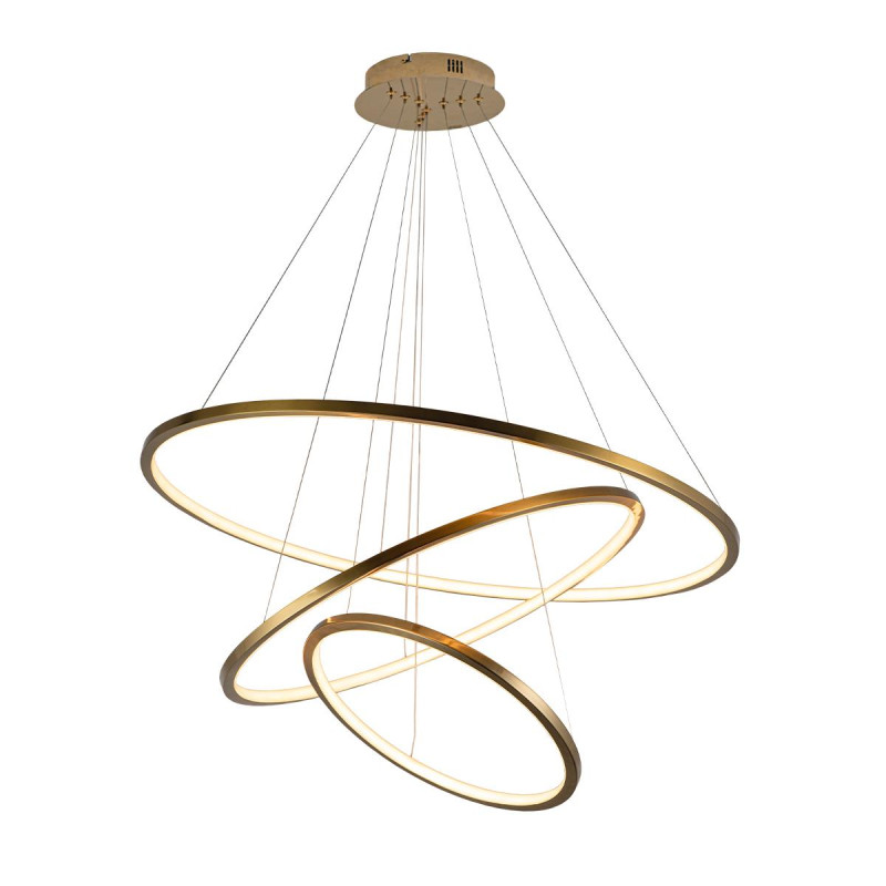 Подвесной светодиодный светильник Loft IT Ring 10015/3, 54W LED, 3000K, диаметр 80 см, золото