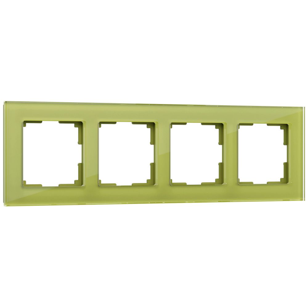 WL01-Frame-04 / Рамка на 4 поста (фисташковый,стекло)