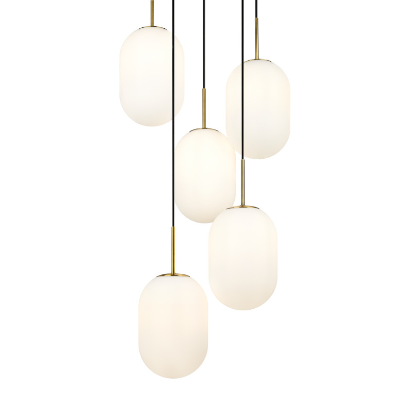 Светильник 49 см, Freya Crystal FR1012PL-05BS , латунь