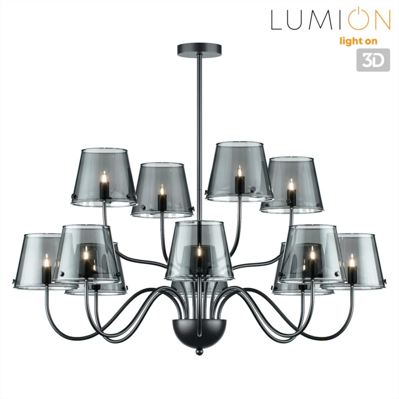 Люстра потолочная 83*70 см, 12*G9*20W Lumion Smoky 6570/12C черный