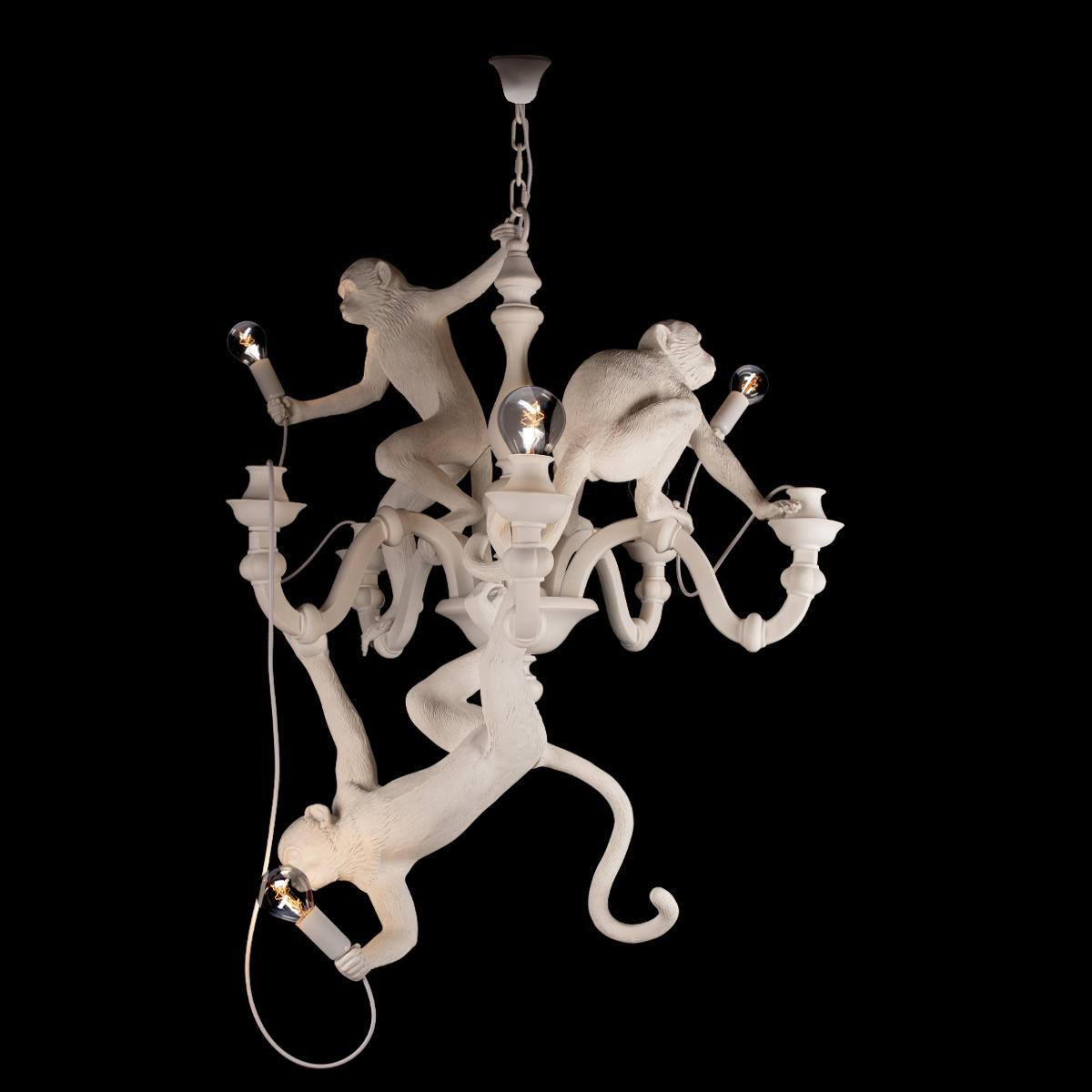 Подвесной светильник 80*100 см, 5*E27 LOFT IT Monkey 10314 White белый