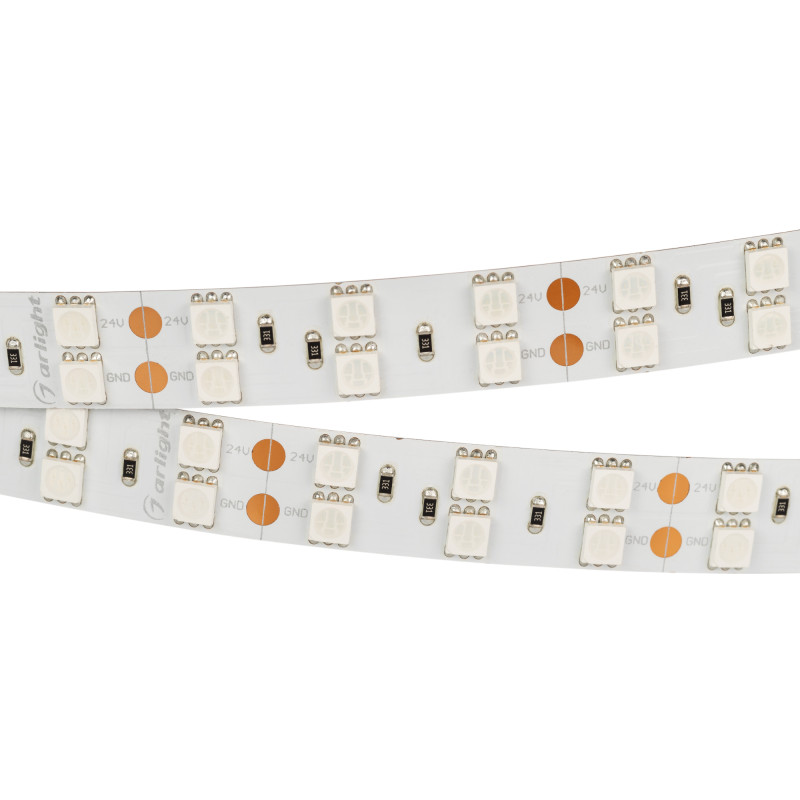 Лента RT 2-5000 24V Green 2x2 (5060, 600 LED, LUX) (Arlight, 28.8 Вт/м, IP20) 011262. Цена указана за 5 метров. Продается кратно 5 метрам.
