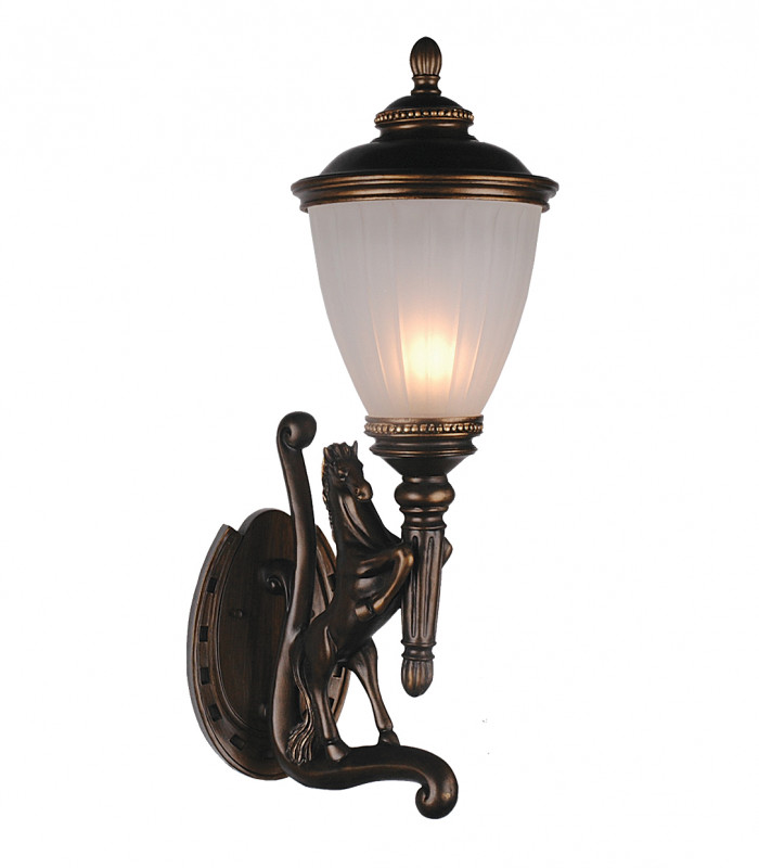 Уличный светильник Favourite Guards 1334-1W, D350*W235*H690, металл и гипс, цвет коричневый