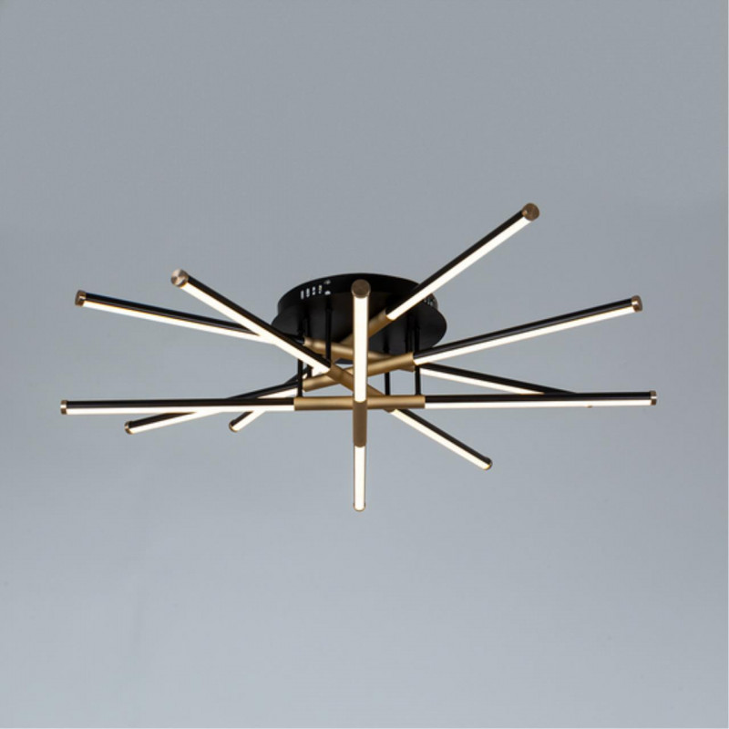 Светильник 100 см, 130W, 3000-6000K, Arte Lamp FERNANDO A2199PL-6BK, черный-золото