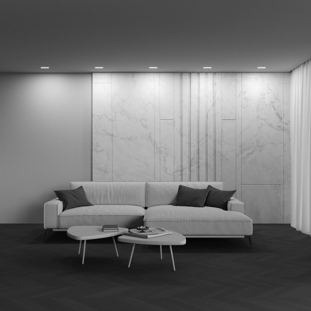 Встраиваемый светильник  DL066-12W3-6K-TRS-W 18,2*2,95*-6 см, *LED*12W, 6000K, Maytoni technical Basis DL066-12W3-6K-TRS-W, Белый
