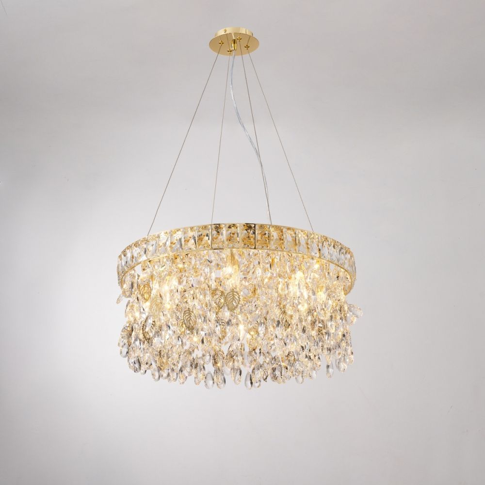 Люстра Ø600 x H260 (1200), мм, 8*40W (320W), H GOLD (Золото) NewRgy NW039-ф600*H260(1200) NEW 25 H GOLD