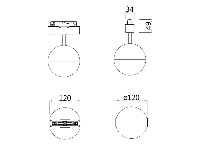 Светодиодный светильник 10W, 4000K, Maytoni Technical Kiat TR017-2-10W4K-W, белый