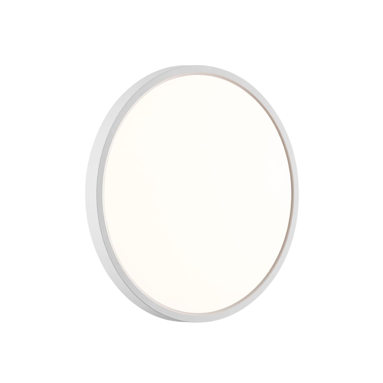 Cветильник 30*2,5 см, LED 24W, 3000/4000 К, IP40, белый, пластик Sonex Alfa White, 7659/24L