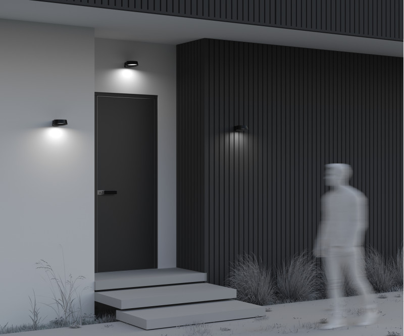 Светильник настенный 19,2*16,2*6 см, LED, 12W, 3000К, Maytoni SHARE O443WL-L12GF3K серый