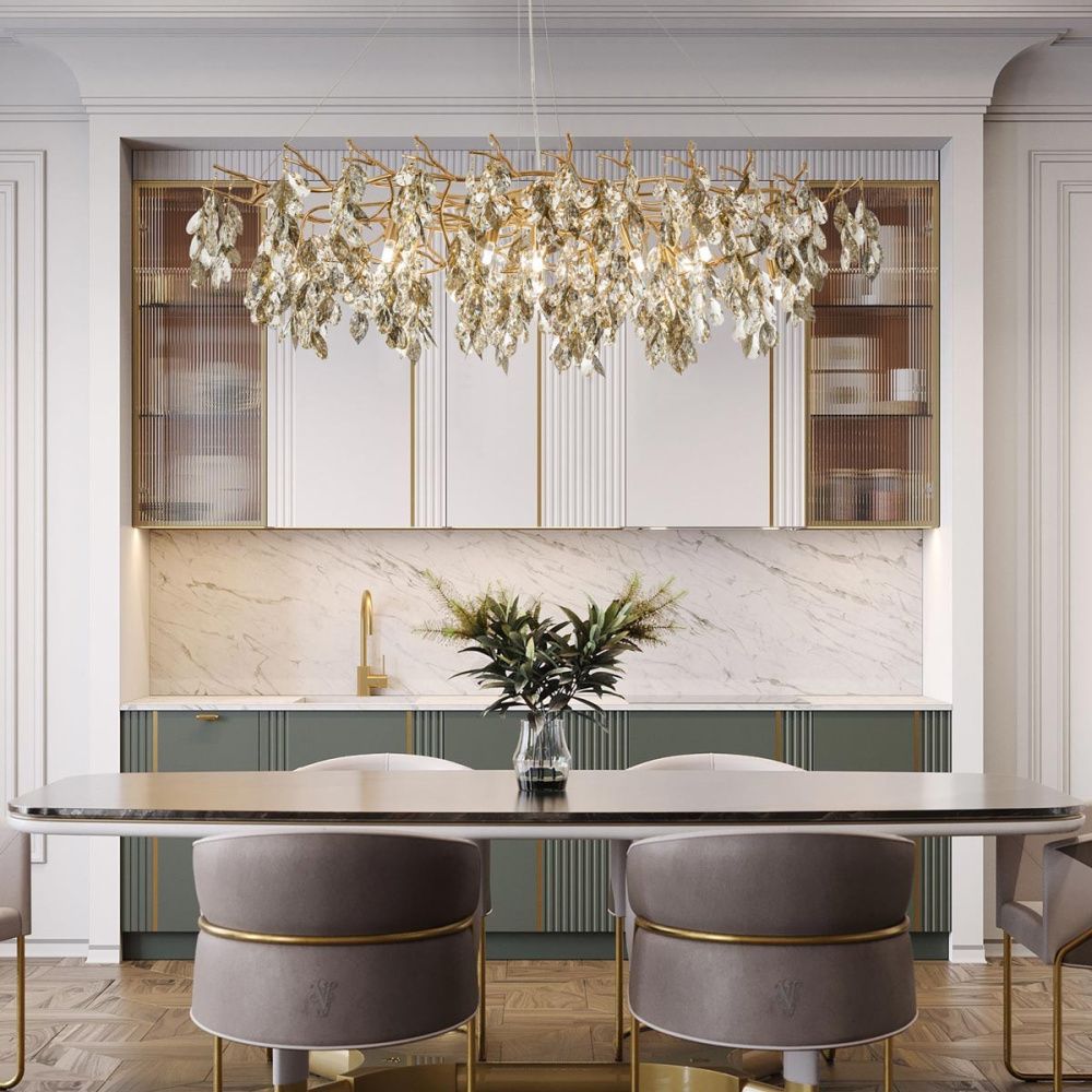 Подвесная люстра 120*50*100 см, G9 15xG9W, , Золото MODESTYLE MS.2111.1200 GD