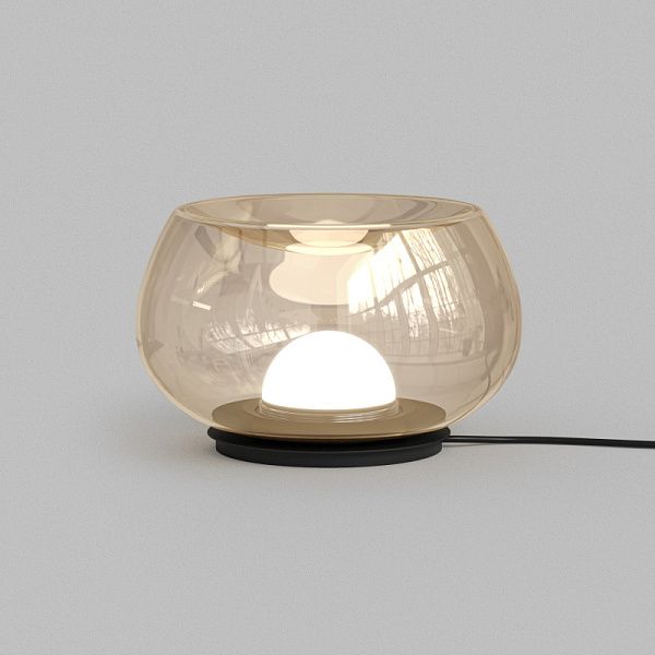 Настольная лампа 22 см, 12W, 3000K, Denkirs Floa DK6747-BK+AM, черный