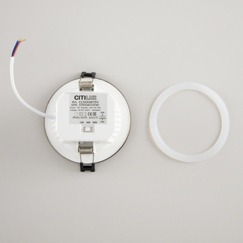 Светильник встроенный 11*4,2 см, LED*7 W, 3000-5500-4000 К, Бронза Citilux Акви CLD008113V