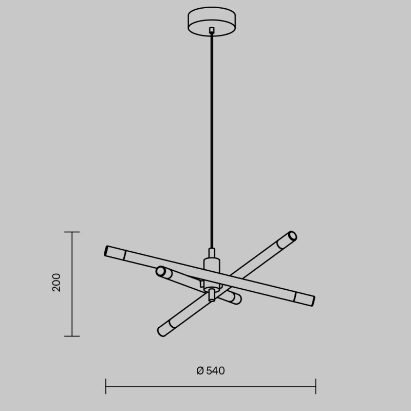 Светильник 54 см, 16W, 3000K, Freya Wands FR6130PL-L18B, латунь