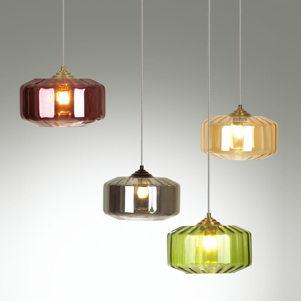 Подвес Odeon Light BINGA 4782/1 диаметр 30 см, Бордовый прозрачный
