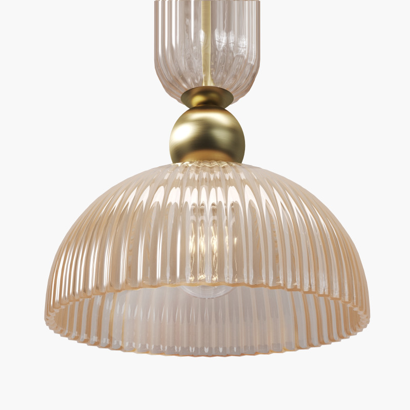 Подвесной светильник 30*30*345,5 см, 1*E27, 3000К, Maytoni ANTIC MOD302PL-01CG1 золотой
