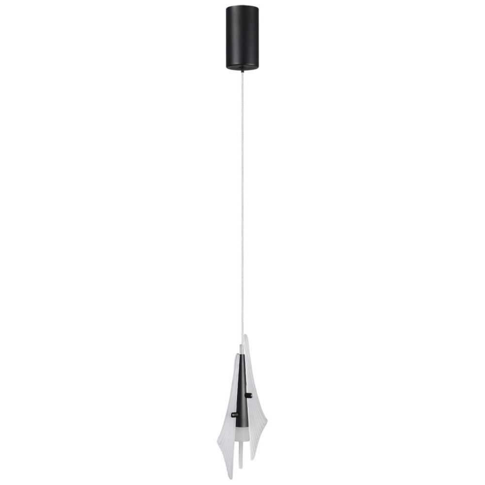 Подвес одиночный *12,5*26,6-238 см, 1*LED*6W, 3000K, Odeon Light Afalina 5442/6LA, черный