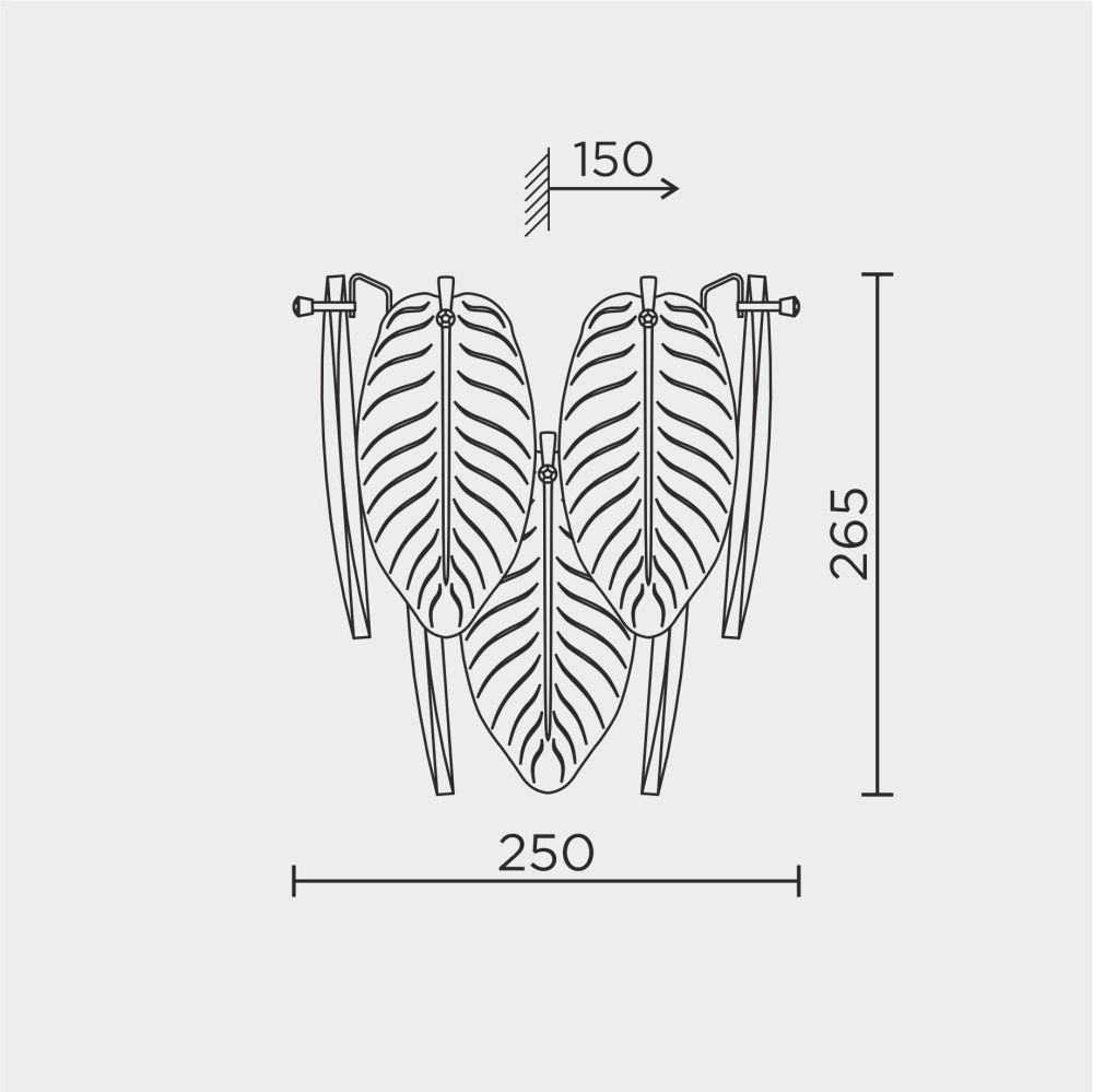 Настенный светильник 27*18 см, 2*Е14 MODELUX ML.20202.02 CR хром