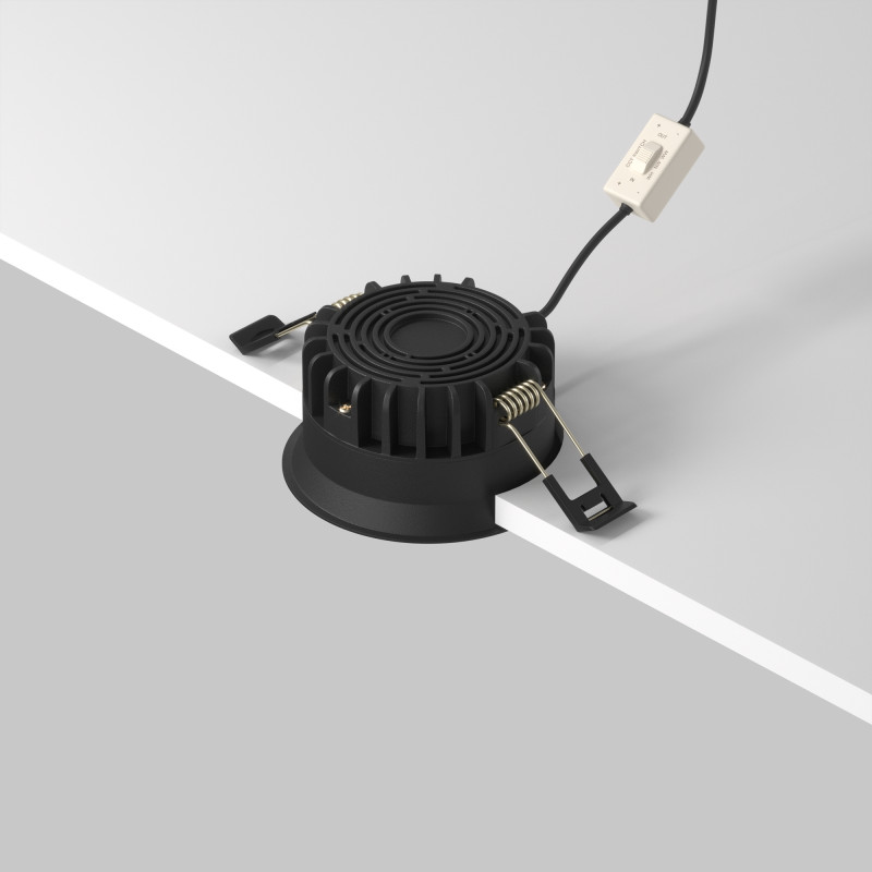 Встраиваемый светильник Downlight 9*4,6 см, 8W, 3000-4000-6000K 120° Maytoni Technical Okno DL055-8W3-4-6K-B черный