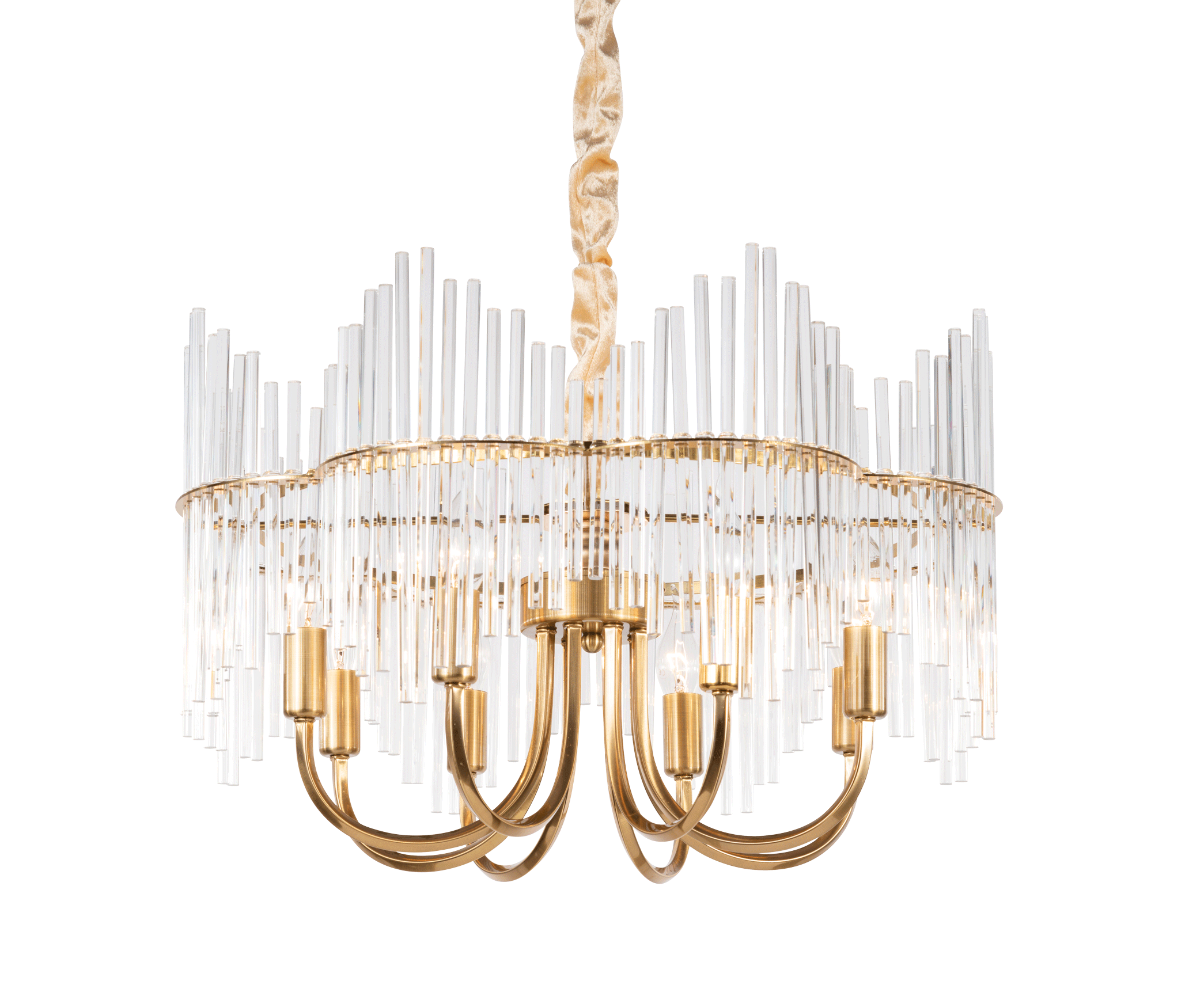 Люстра  590*330, 8*E14, 40W NewRgy Cristallo 5451P/8 PT BRS, PT BRS