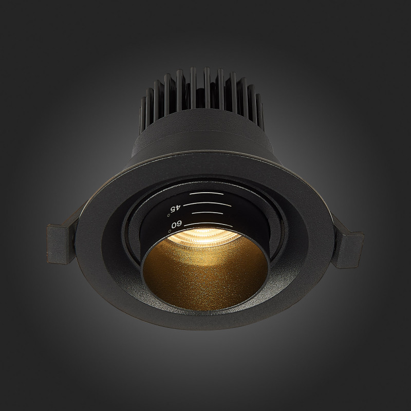 Встраиваемый светильник Zoom 9 см, 7W 3000K ST LUCE Встраиваемые светильники ST701.438.07 Черный