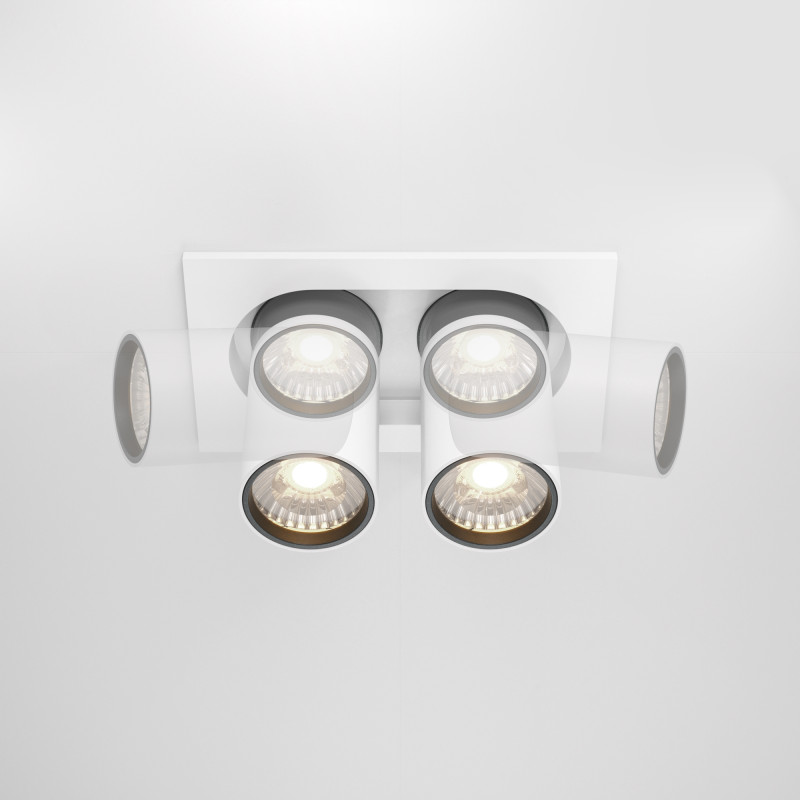 Встраиваемый светильник 15,9*9,5*9,8 см, LED*20W, 4000 К, Hidden DL045-02-10W4K-W Maytoni Downlight, Белый