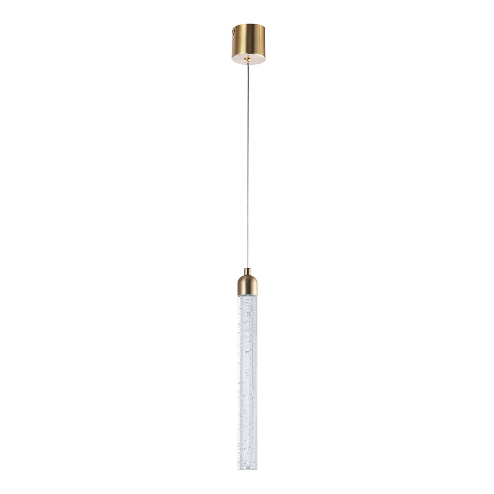 Подвесной светильник 32*6 см, 1*LED, 4W, 3000K Arte Lamp Bias A1802SP-5PB, Латунь