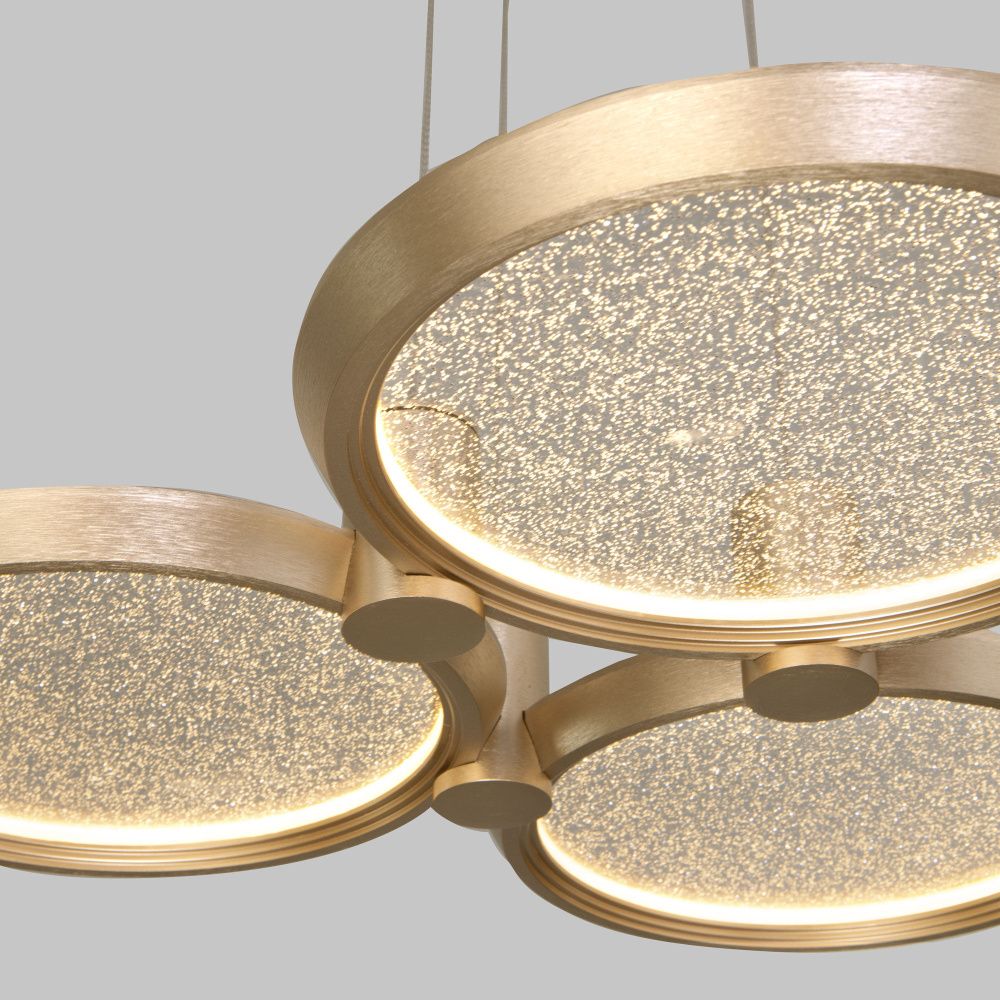 Подвесной светильник 46,5*43*150 см, LED*38W, 3000K, Eurosvet Crespella 90034/3, золото, a069293