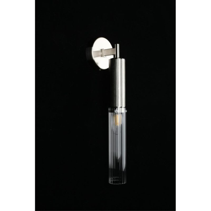 Бра 10*10*43 см, 1*E14, 40W, Aployt KASIA APL.327.21.01, никель