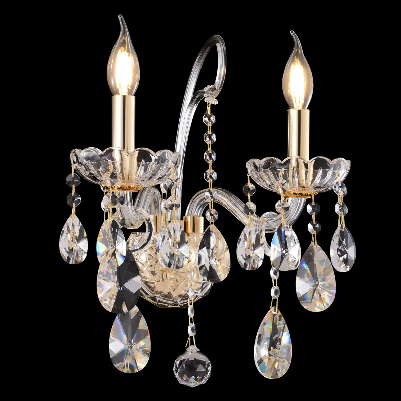 Бра 40 см, Crystal Lux MONICA AP2 GOLD, золото