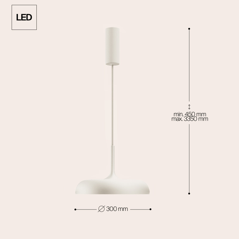 Подвесной светильник 30*45*335 см, LED*19W, 3000 К, Gerhard MOD189PL-L12W3K1 Maytoni, Белый