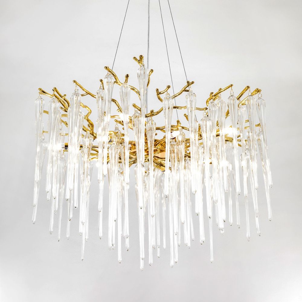 Подвесная люстра 76*76*140 см, G9 10xG9W, Золото MODESTYLE MS.2114.760